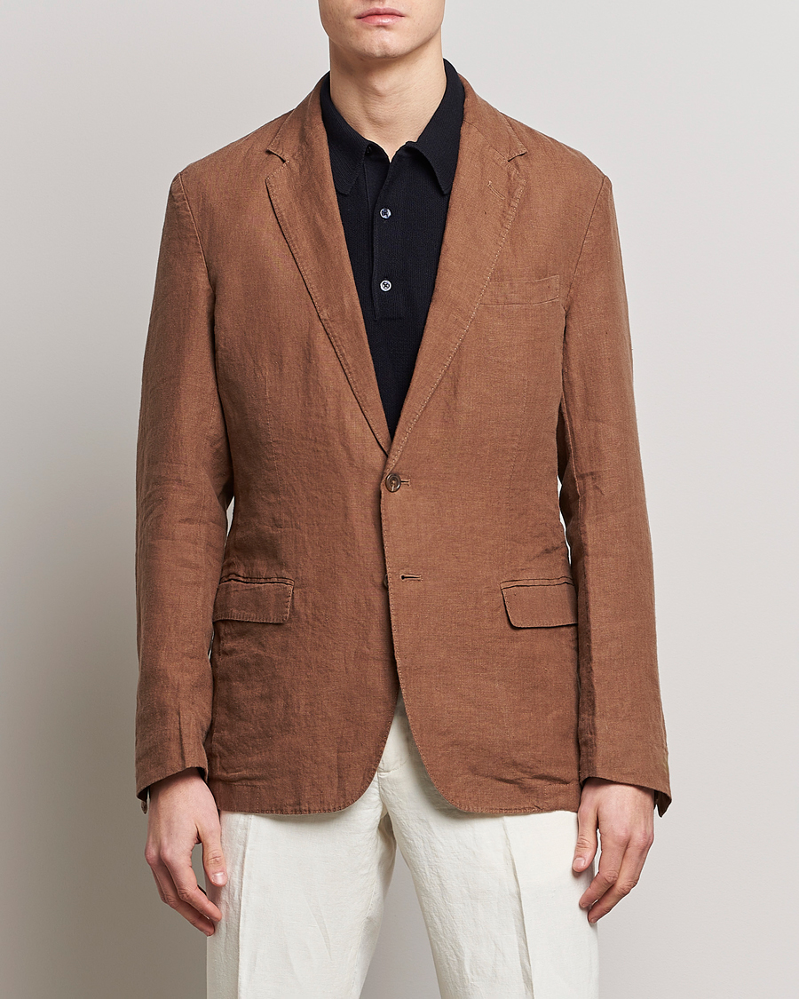 Herr | Kavajer | Polo Ralph Lauren | Linen Sportcoat Luggage Brown