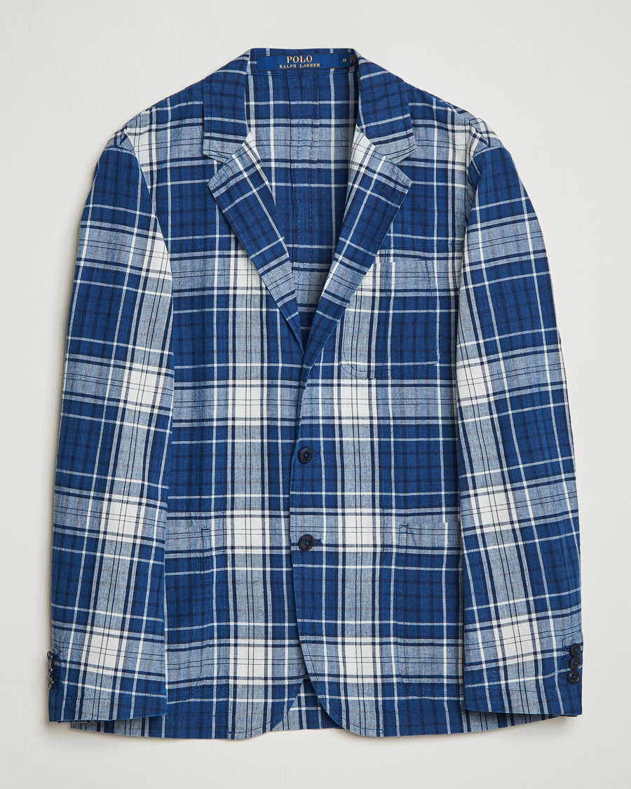 Herr | Kavajer | Polo Ralph Lauren | Madras Indigo Checked Sportcoat Blue Multi