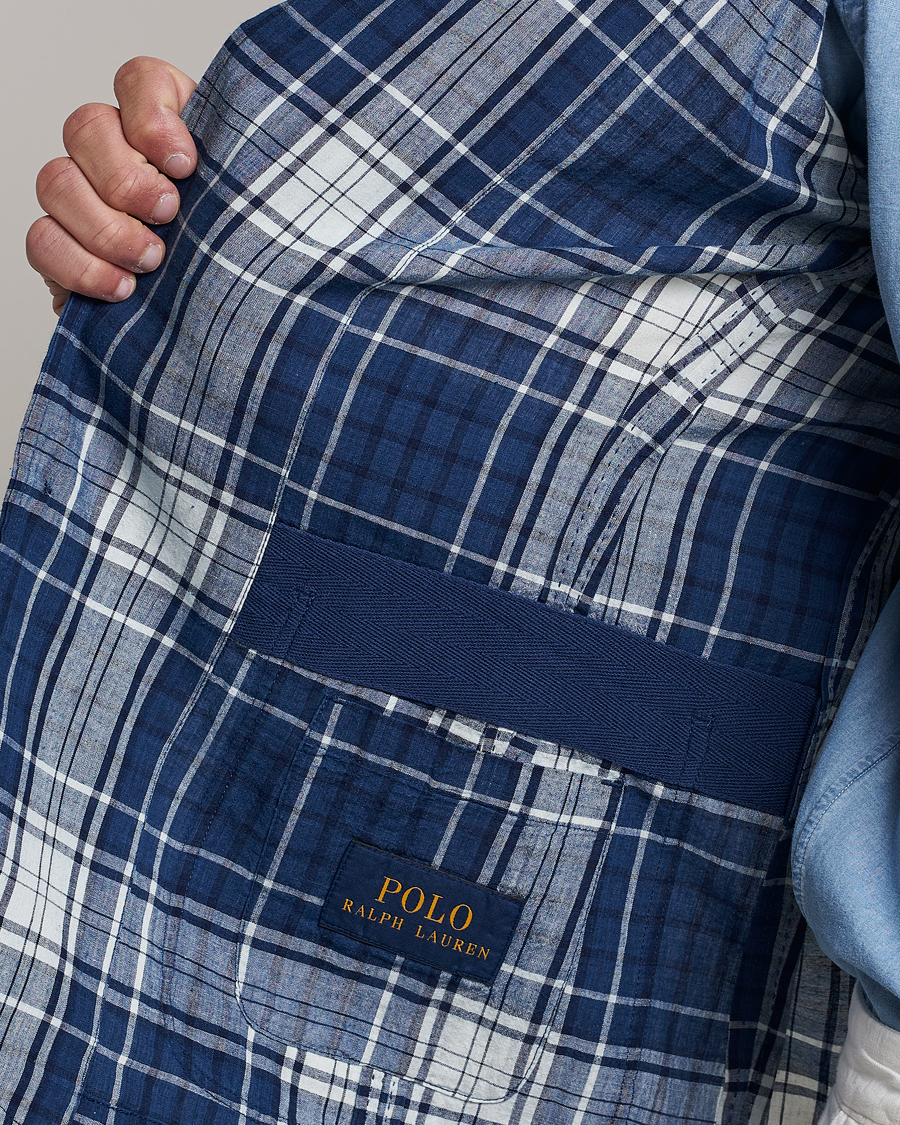 Herr | Kavajer | Polo Ralph Lauren | Madras Indigo Checked Sportcoat Blue Multi