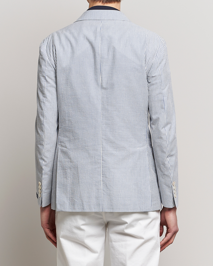 Herr | Kavajer | Polo Ralph Lauren | Cotton Seersucker Sportcoat Cream/Antique Blue