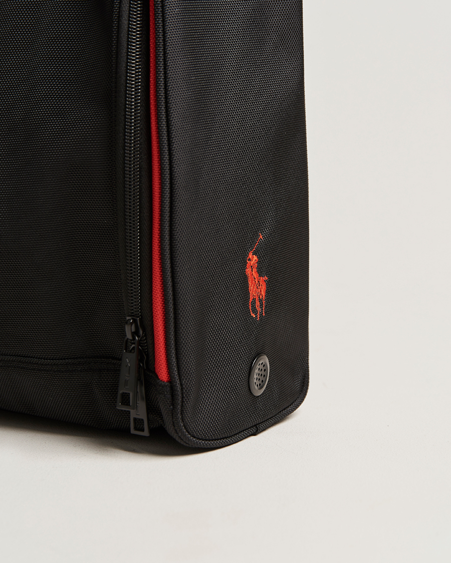 Herr | RLX Ralph Lauren Golf Shoe Bag Black/Red | RLX Ralph Lauren | Golf Shoe Bag Black/Red