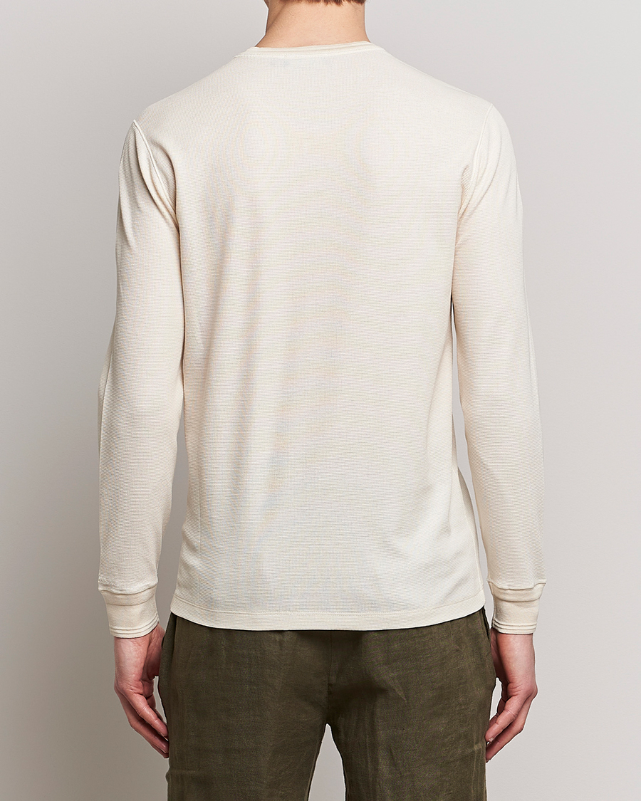 Herr | Tröjor | Ralph Lauren Purple Label | Cotton/Silk Henley Cream