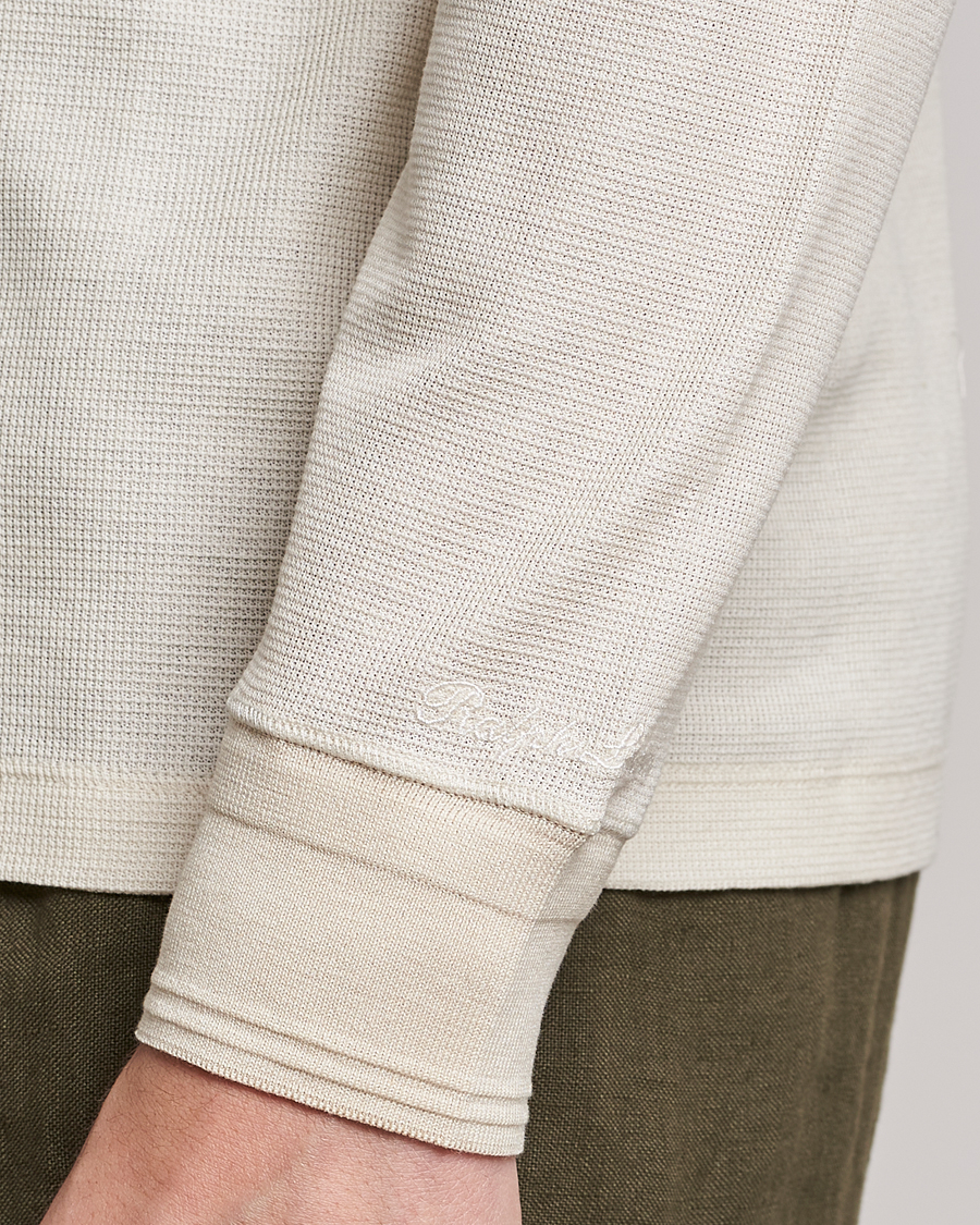 Herr | Tröjor | Ralph Lauren Purple Label | Cotton/Silk Henley Cream