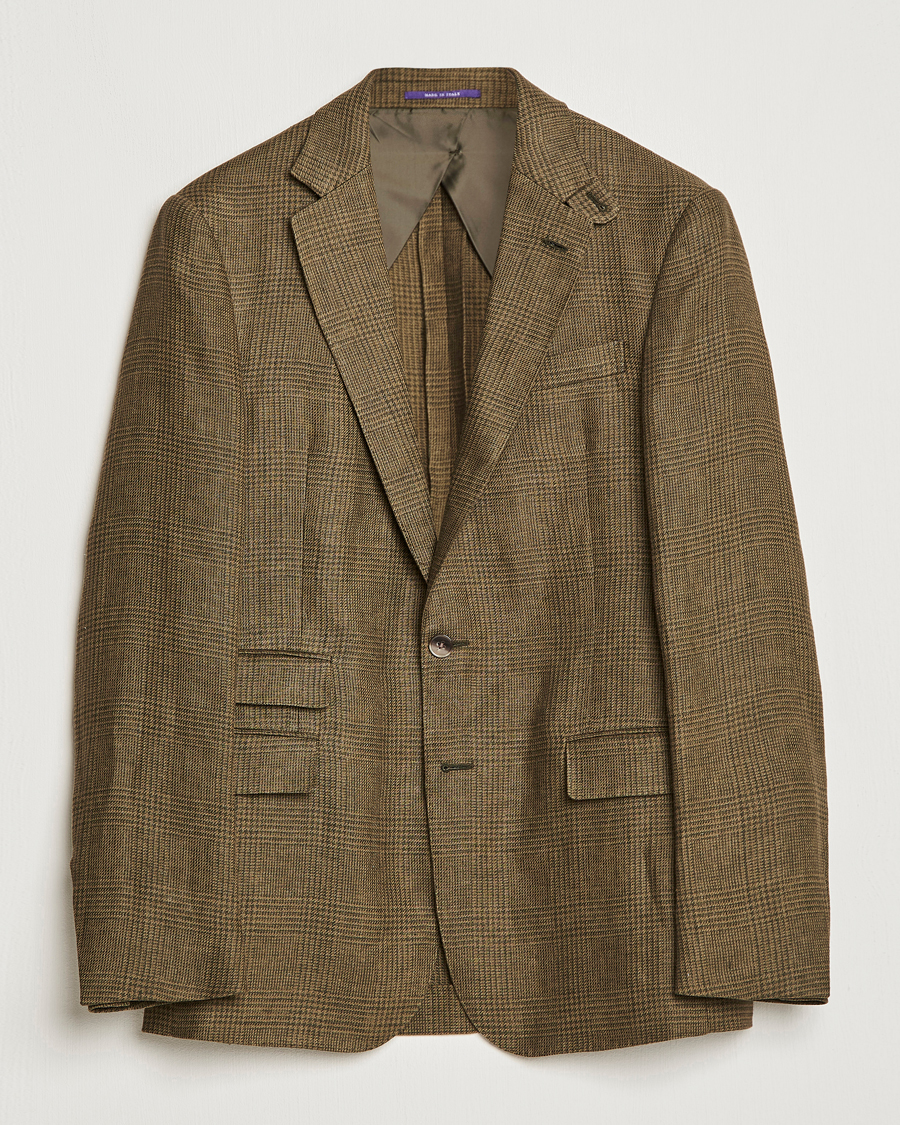 Herr | Jackor | Ralph Lauren Purple Label | Herringbone Wool Jacket Sage Green
