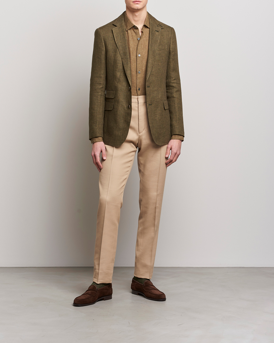 Herr | Jackor | Ralph Lauren Purple Label | Herringbone Wool Jacket Sage Green
