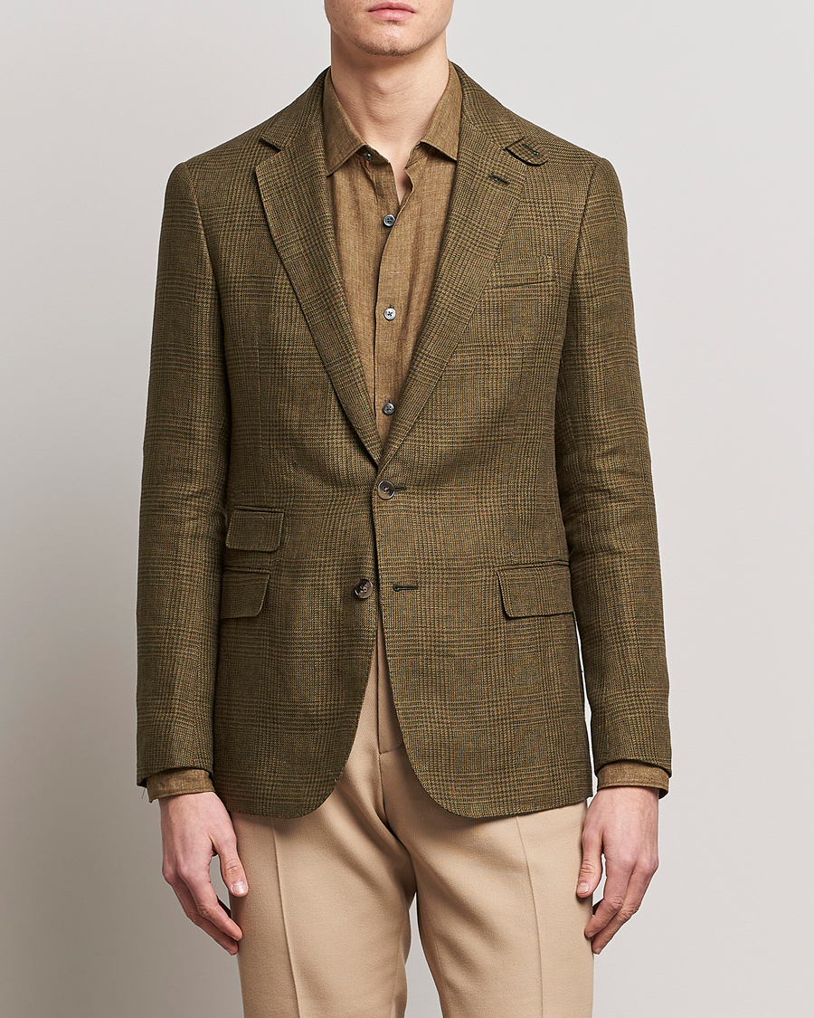 Herr | Dressade jackor | Ralph Lauren Purple Label | Herringbone Wool Jacket Sage Green