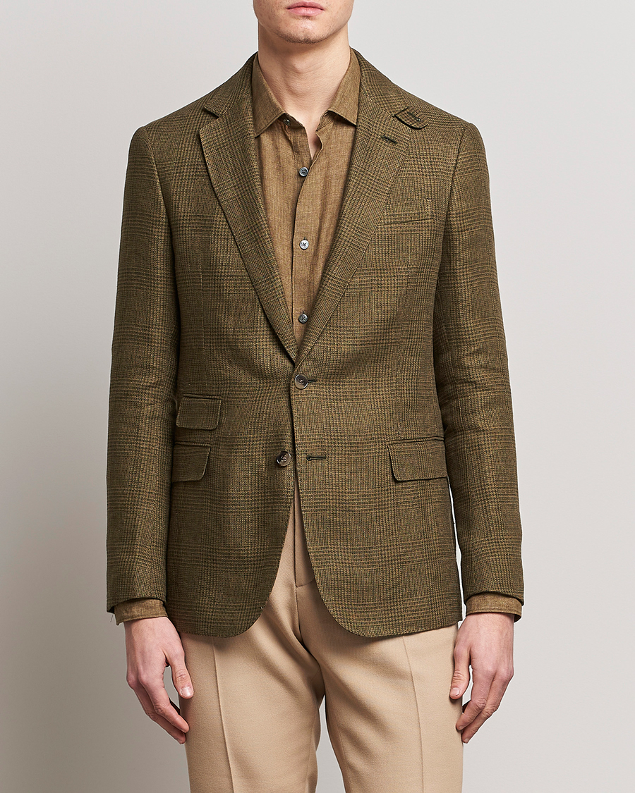 Herr |  | Ralph Lauren Purple Label | Herringbone Wool Jacket Sage Green