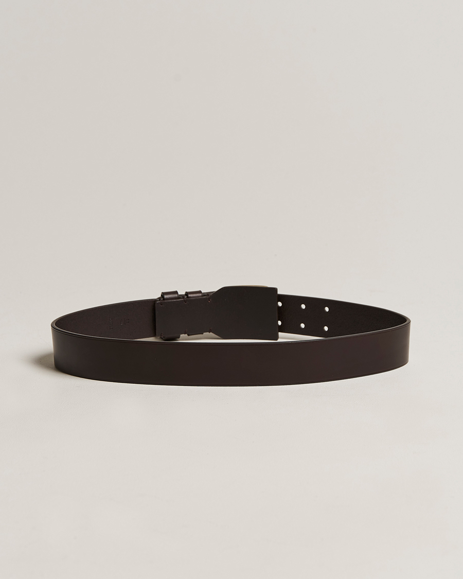 Herr | Ralph Lauren Purple Label Vachetta Leather Belt Dark Brown | Ralph Lauren Purple Label | Vachetta Leather Belt Dark Brown
