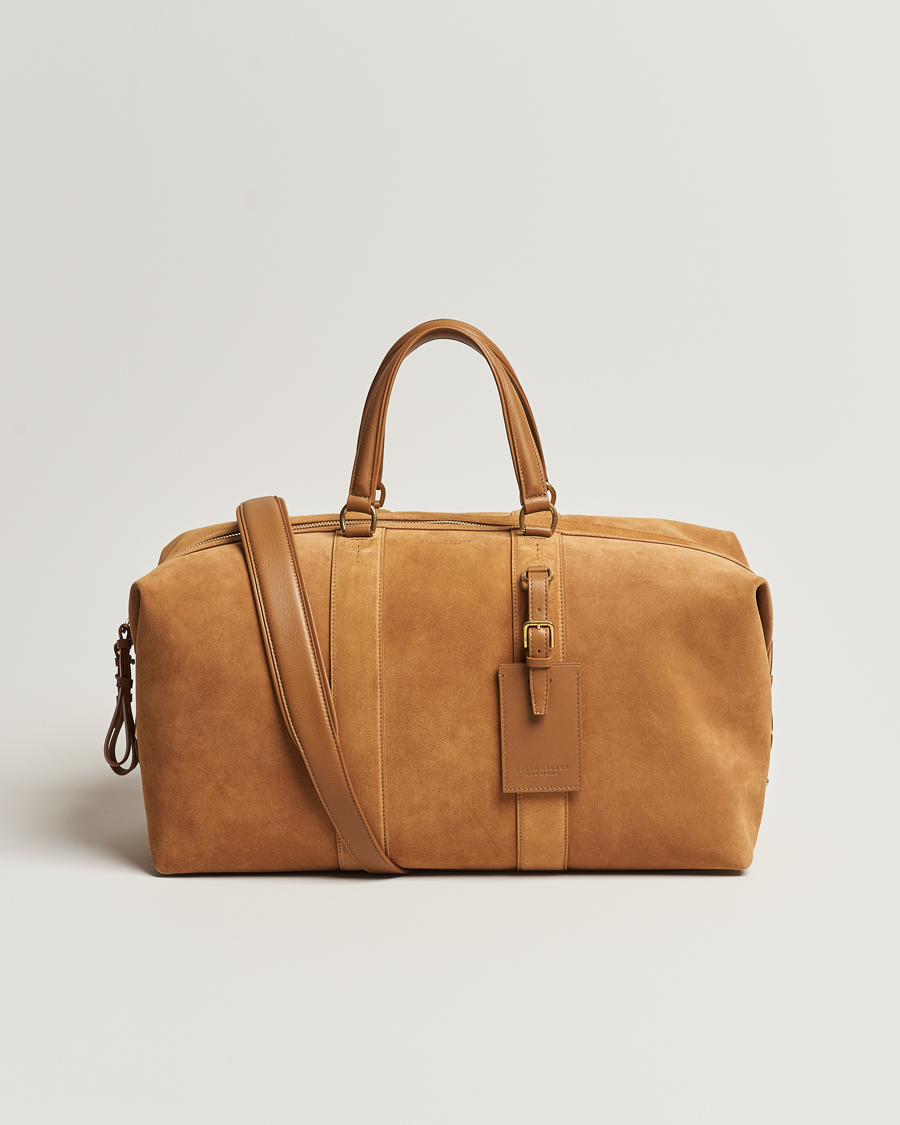Herr | Ralph Lauren Purple Label Large Suede Duffelbag Fawn | Ralph Lauren Purple Label | Large Suede Duffelbag Fawn