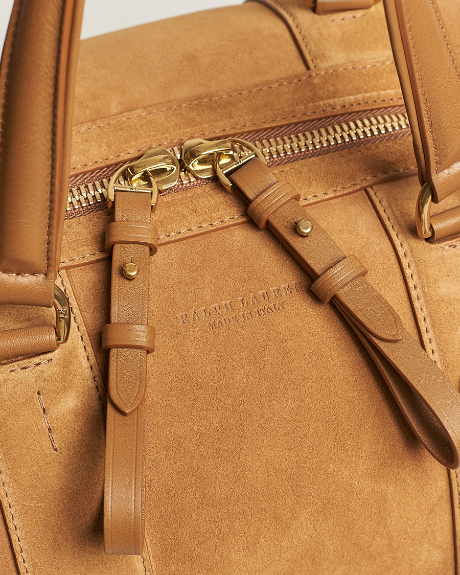 Herr | Ralph Lauren Purple Label Large Suede Duffelbag Fawn | Ralph Lauren Purple Label | Large Suede Duffelbag Fawn