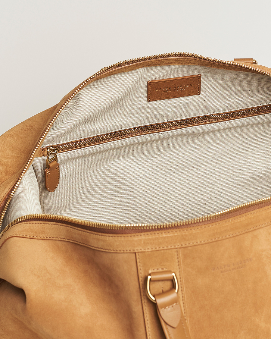 Herr | Ralph Lauren Purple Label Large Suede Duffelbag Fawn | Ralph Lauren Purple Label | Large Suede Duffelbag Fawn