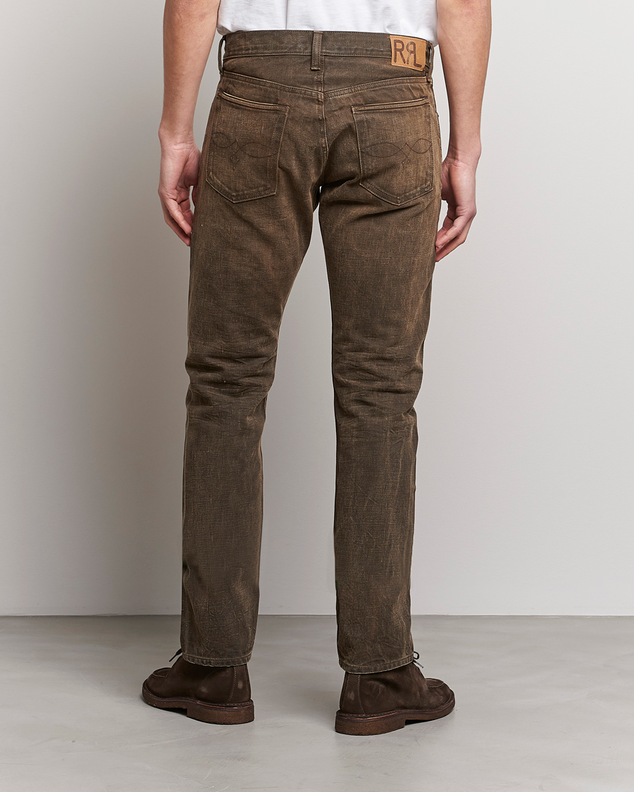 Herr | Jeans | RRL | Slim Fit 5-Pocket Denim Distressed Brown Wash