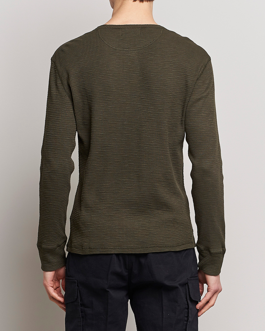 Herr | Tröjor | RRL | Long Sleeve Henley Dark Green