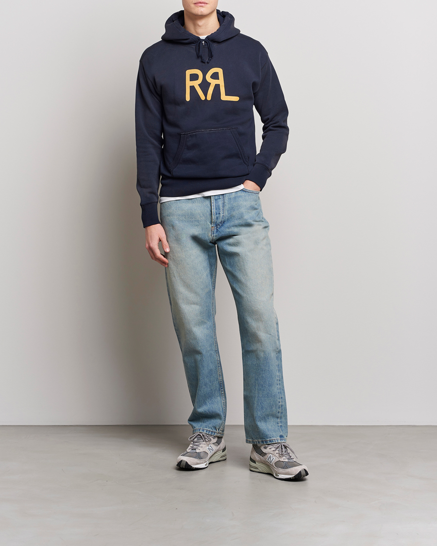 Herr | Tröjor | RRL | Hooded Pullover Faded Navy