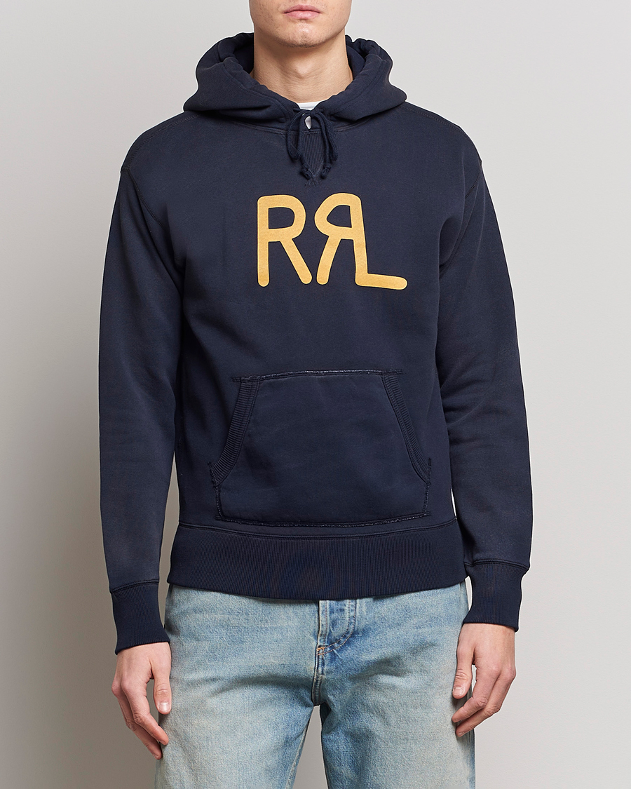 Herr | Huvtröjor | RRL | Hooded Pullover Faded Navy