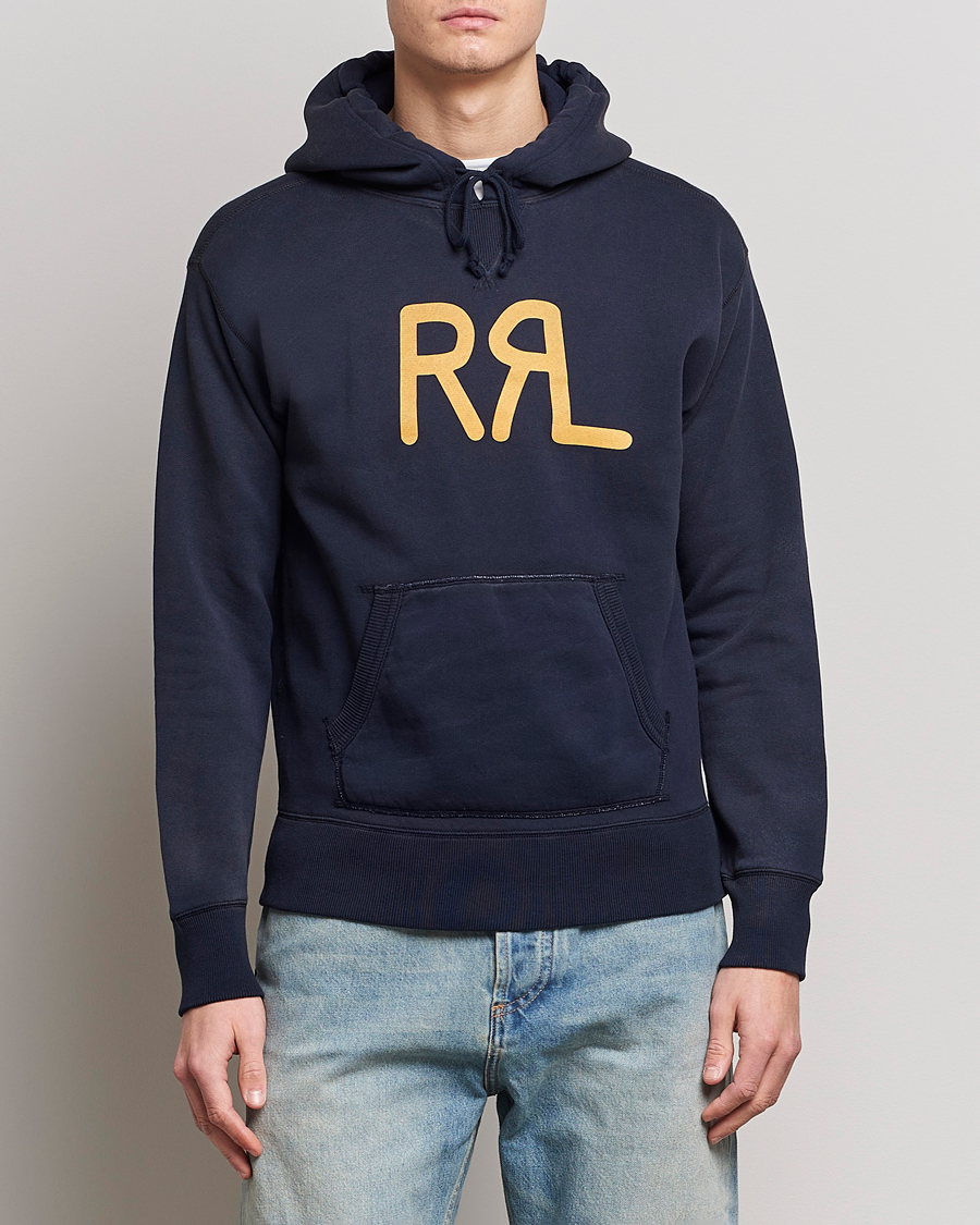Herr | Tröjor | RRL | Hooded Pullover Faded Navy