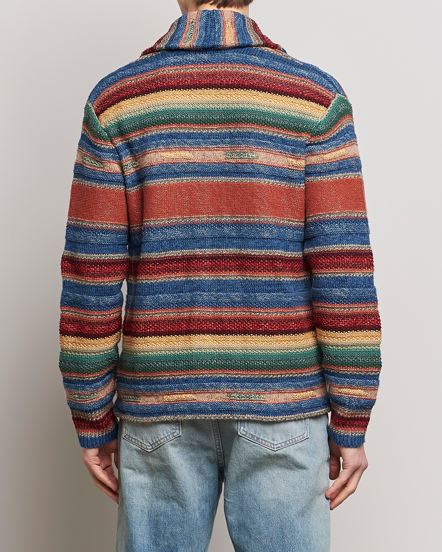Herr | Tröjor | RRL | Wool/Linen Blend Shawl Cardigan Red Multi