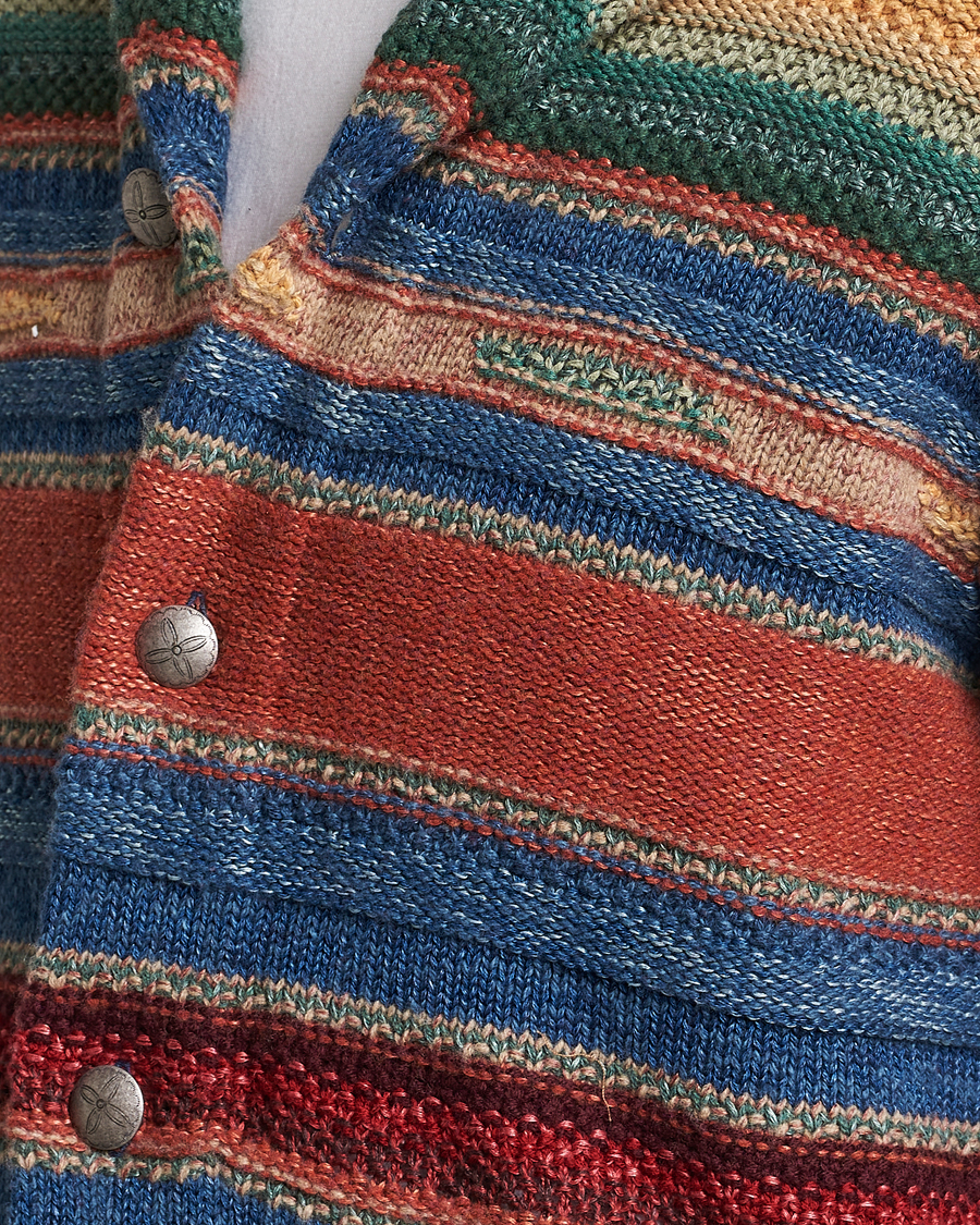 Herr | Tröjor | RRL | Wool/Linen Blend Shawl Cardigan Red Multi