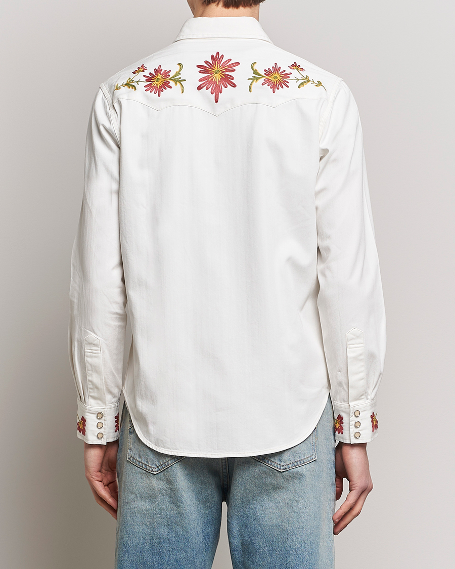 Herr | Skjortor | RRL | Sawtooth Western Embroidered Shirt White Wash