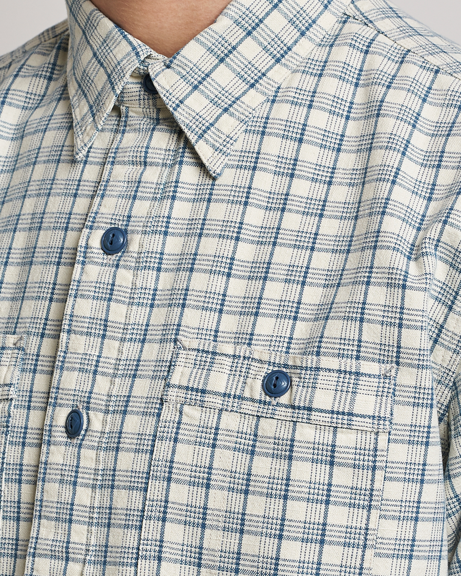 Herr | Skjortor | RRL | Alaska Overshirt Cream/Blue