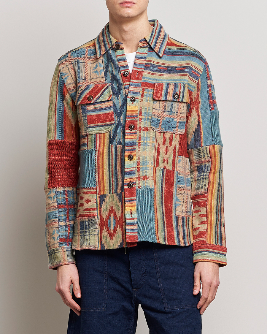 Herr | Skjortor | RRL | Limited Patchwork Workshirt Red Multi