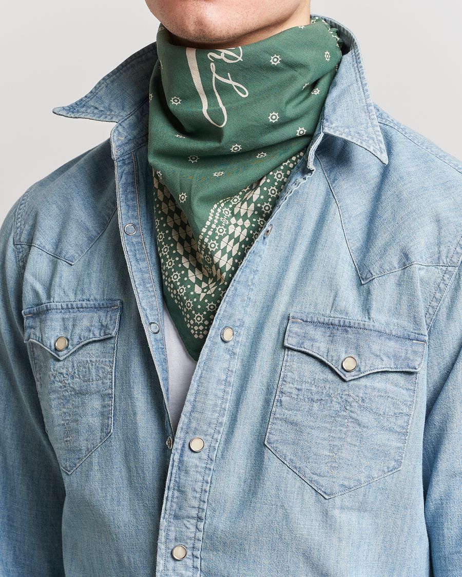 Herr | RRL Benson Bandana Faded Green | RRL | Benson Bandana Faded Green