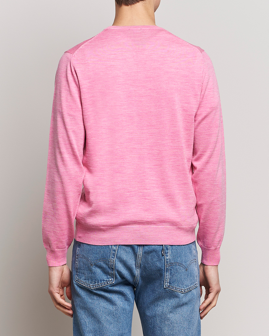 Herr | Tröjor | Stenströms | Merino Crew Neck Pink