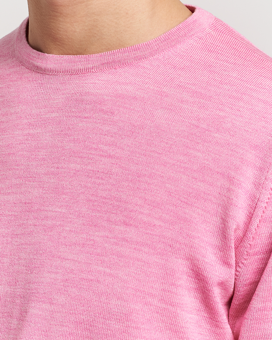 Herr | Tröjor | Stenströms | Merino Crew Neck Pink