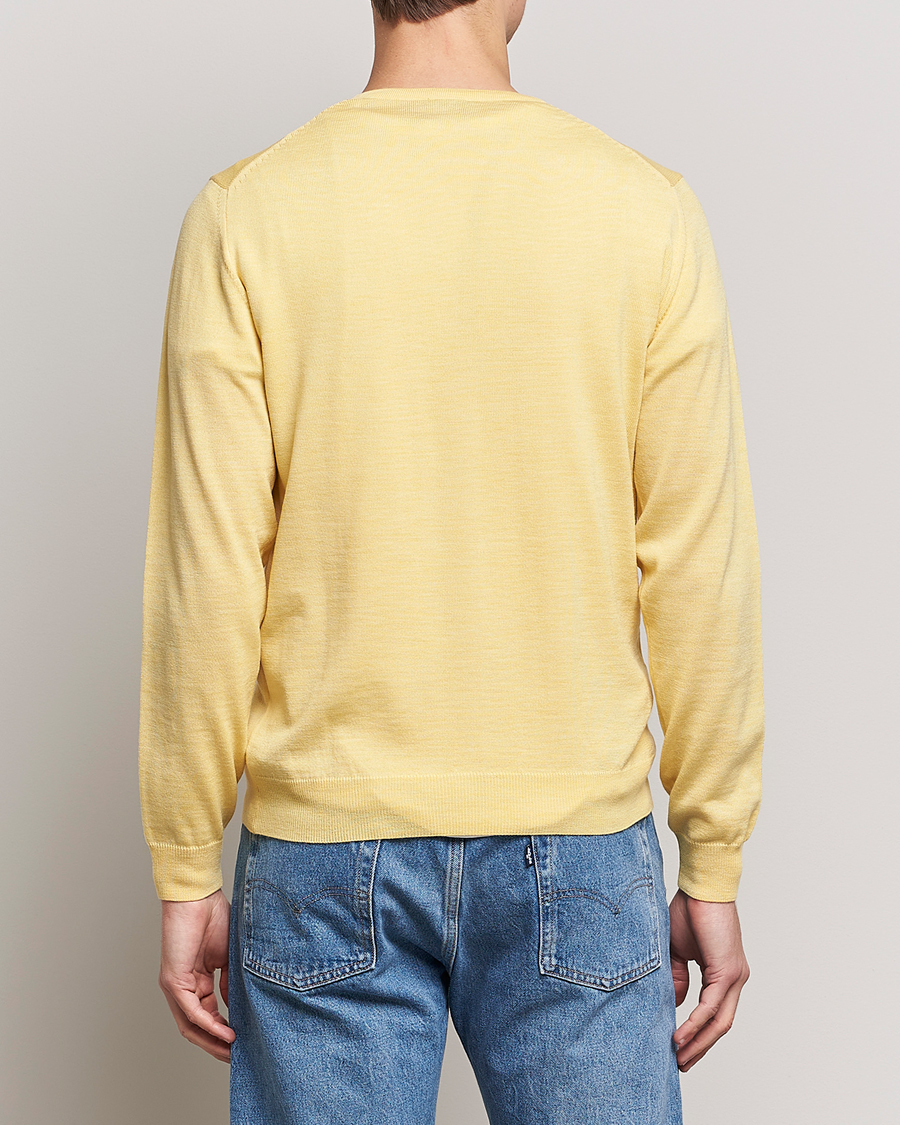 Herr | Tröjor | Stenströms | Merino Crew Neck Yellow