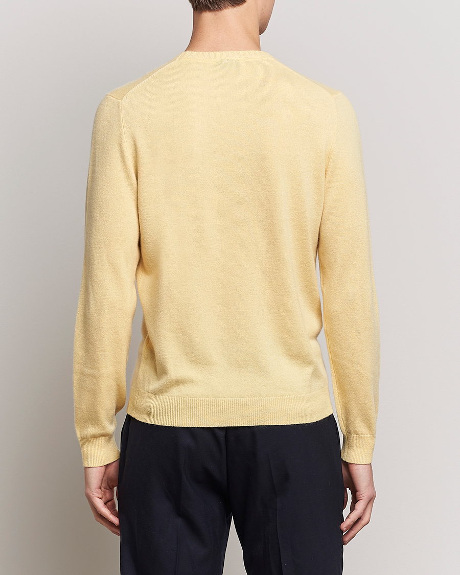 Herr | Tröjor | Stenströms | Cashmere Crew Neck Yellow