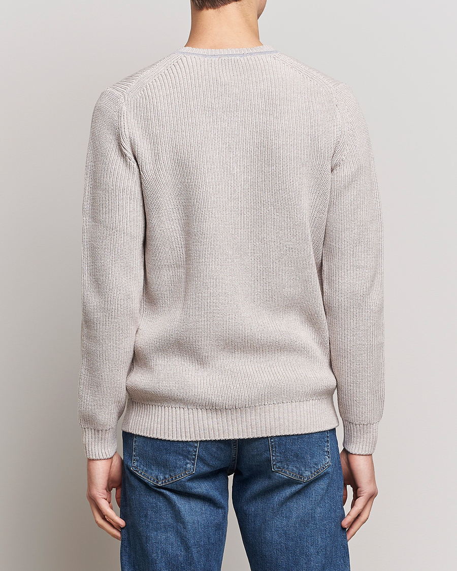 Herr | Tröjor | Stenströms | Merino Heavy Knitted V-Neck Beige