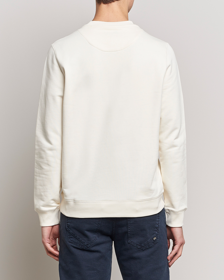 Herr | Tröjor | Stenströms | Cotton Collage Crew Neck White