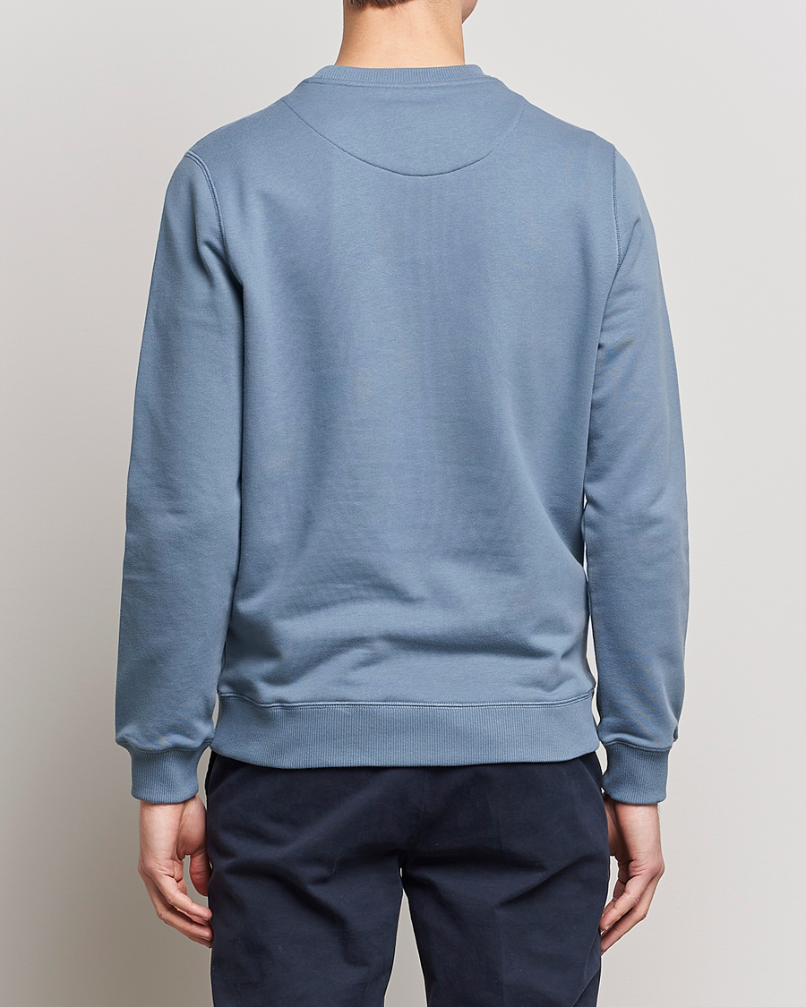 Herr | Tröjor | Stenströms | Cotton Collage Crew Neck Blue