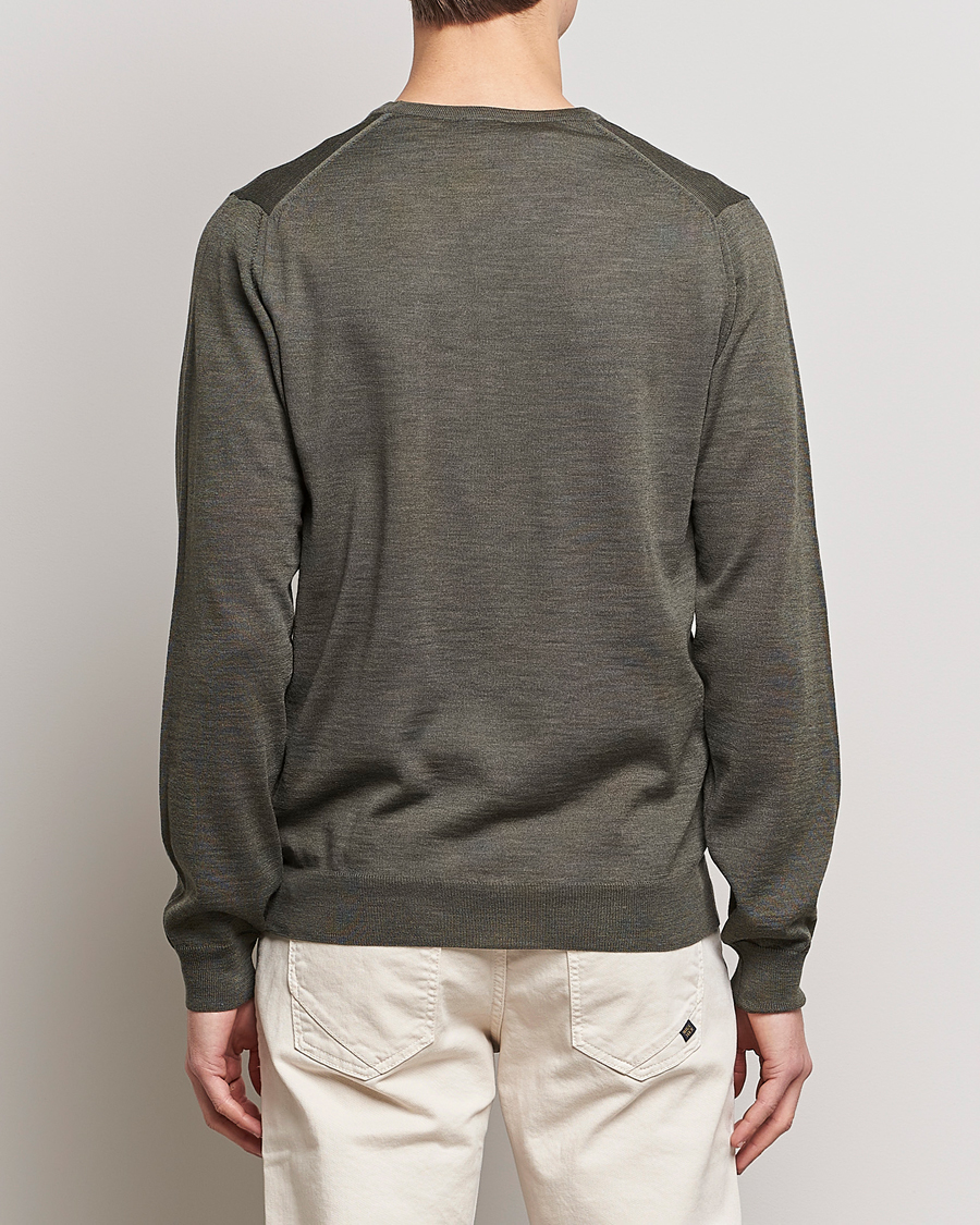 Herr | Tröjor | Stenströms | Merino Zegna Knitted Cardigan Dark Green