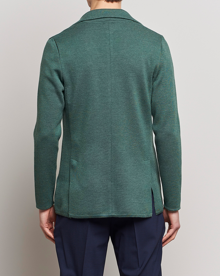 Herr | Kavajer | Stenströms | Knitted Merino Blazer Green