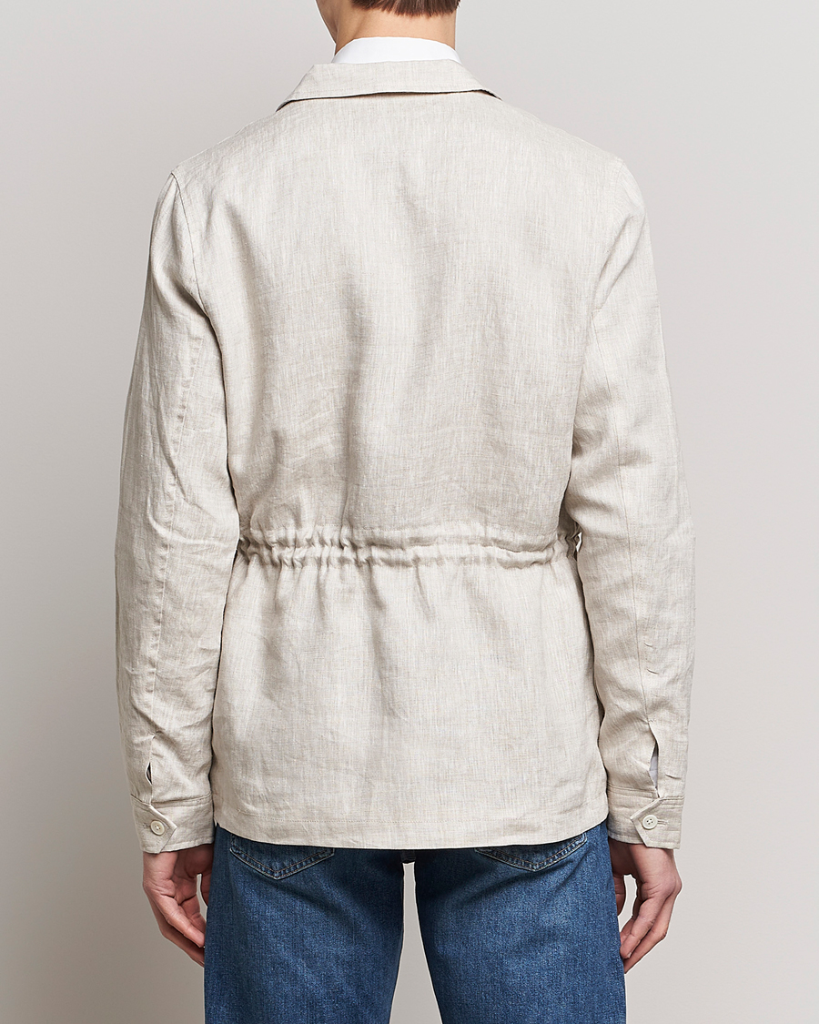 Herr | Jackor | Stenströms | Linen Field Jacket Beige