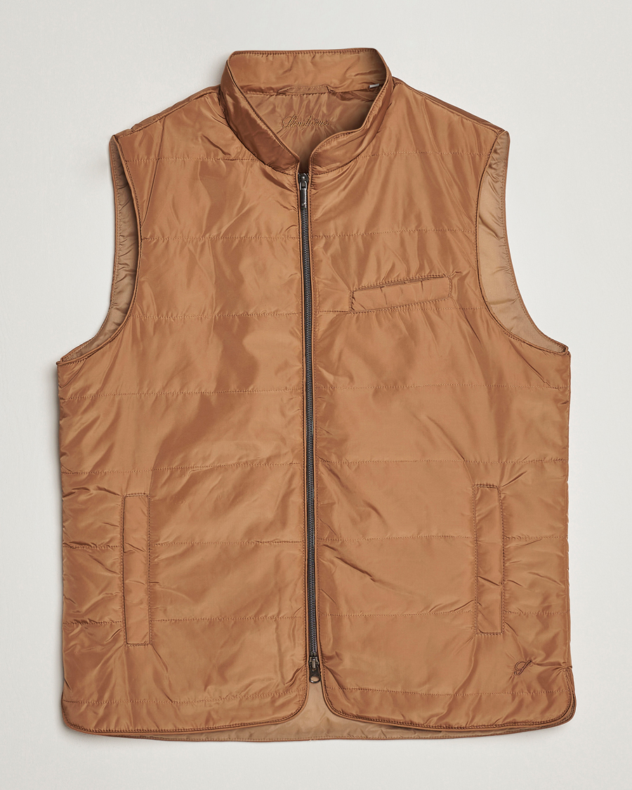Herr | Västar | Stenströms | Padded Nylon Vest Brown