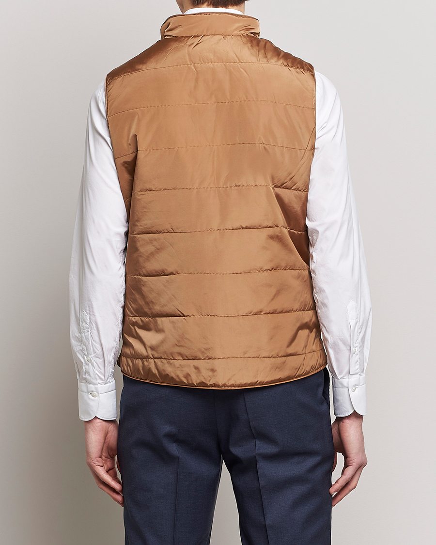 Herr | Västar | Stenströms | Padded Nylon Vest Brown