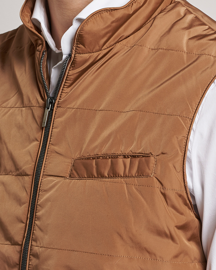 Herr | Västar | Stenströms | Padded Nylon Vest Brown