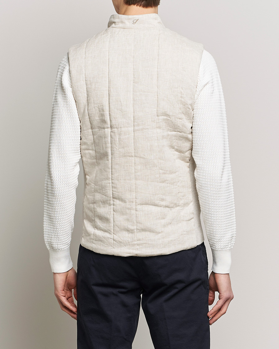Herr | Västar | Stenströms | Hybrid Linen/Merino Vest Beige