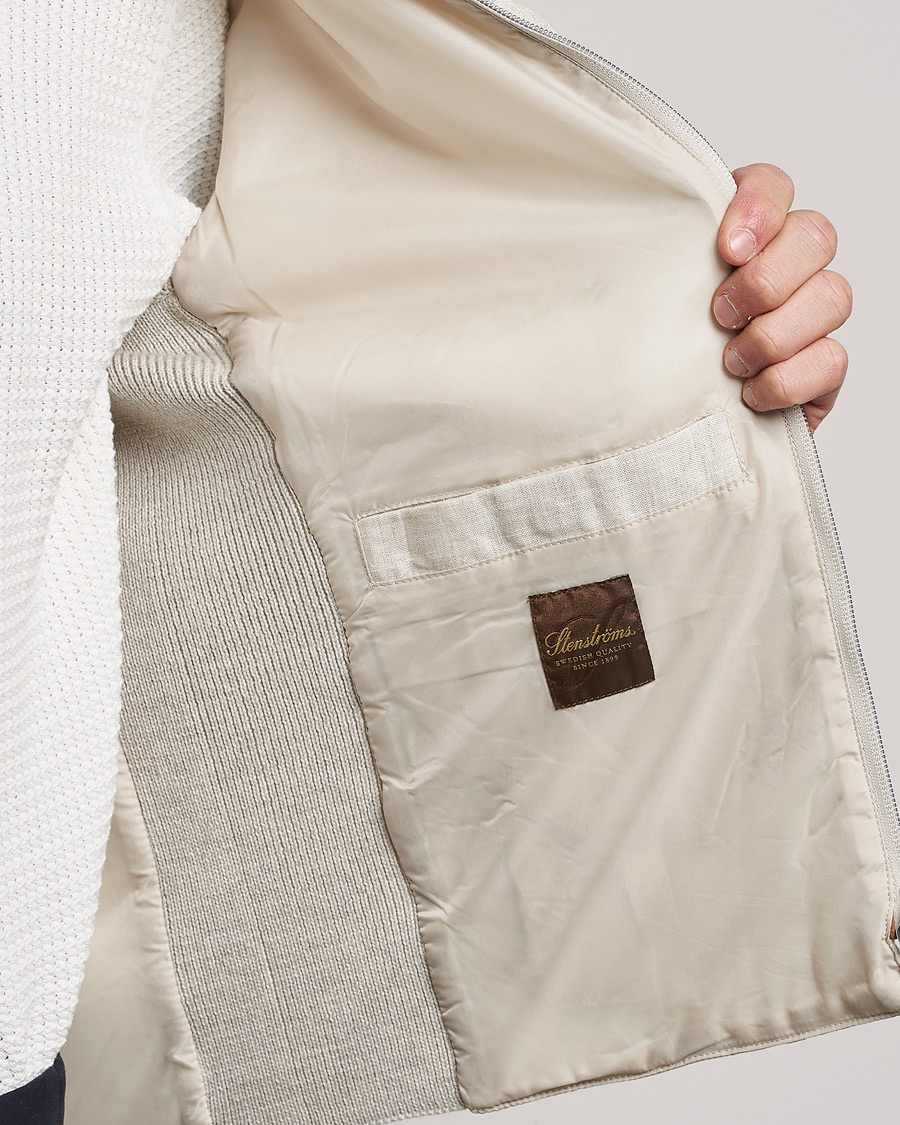 Herr | Västar | Stenströms | Hybrid Linen/Merino Vest Beige