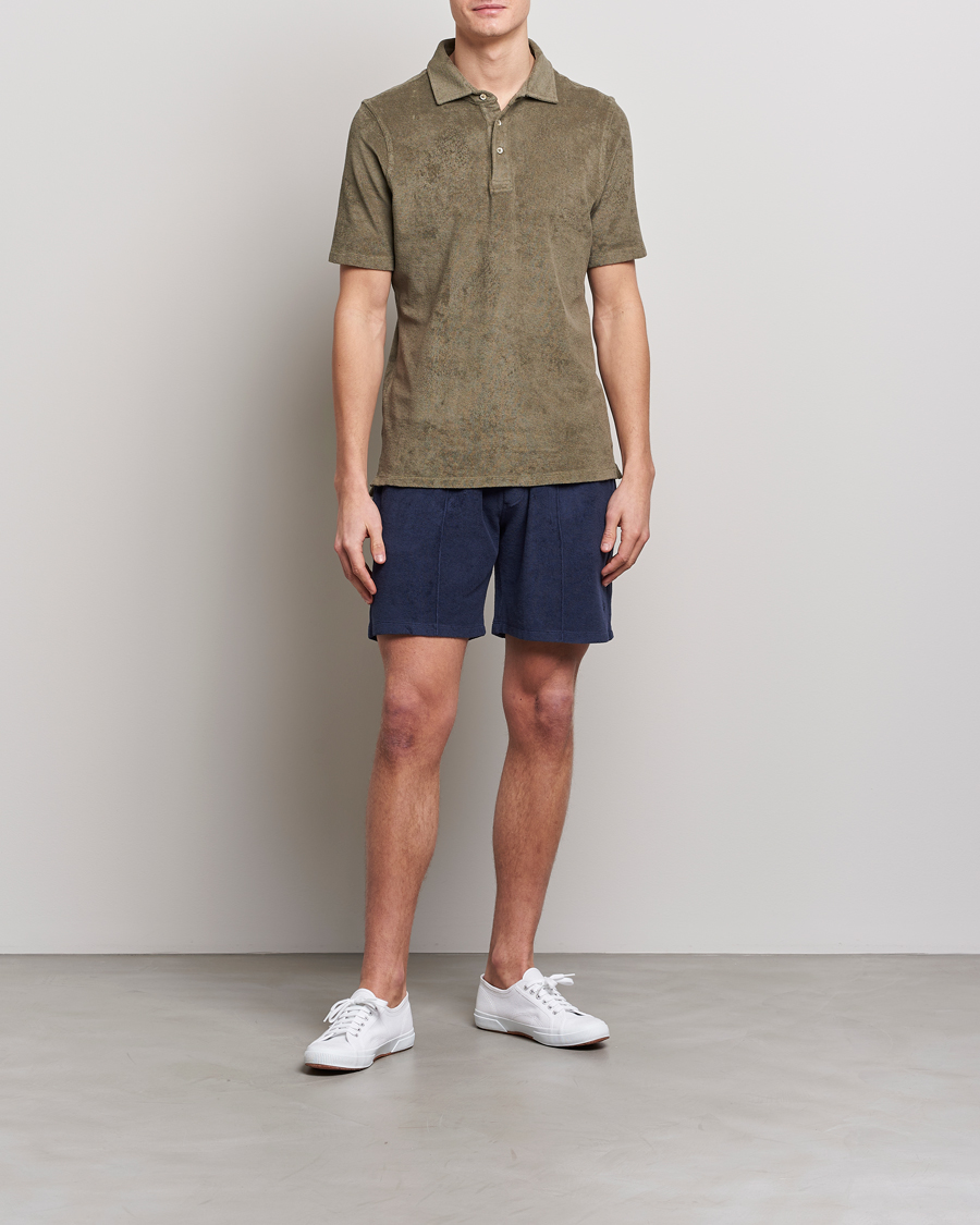 Herr | Shorts | Stenströms | Terry Cotton Shorts Navy