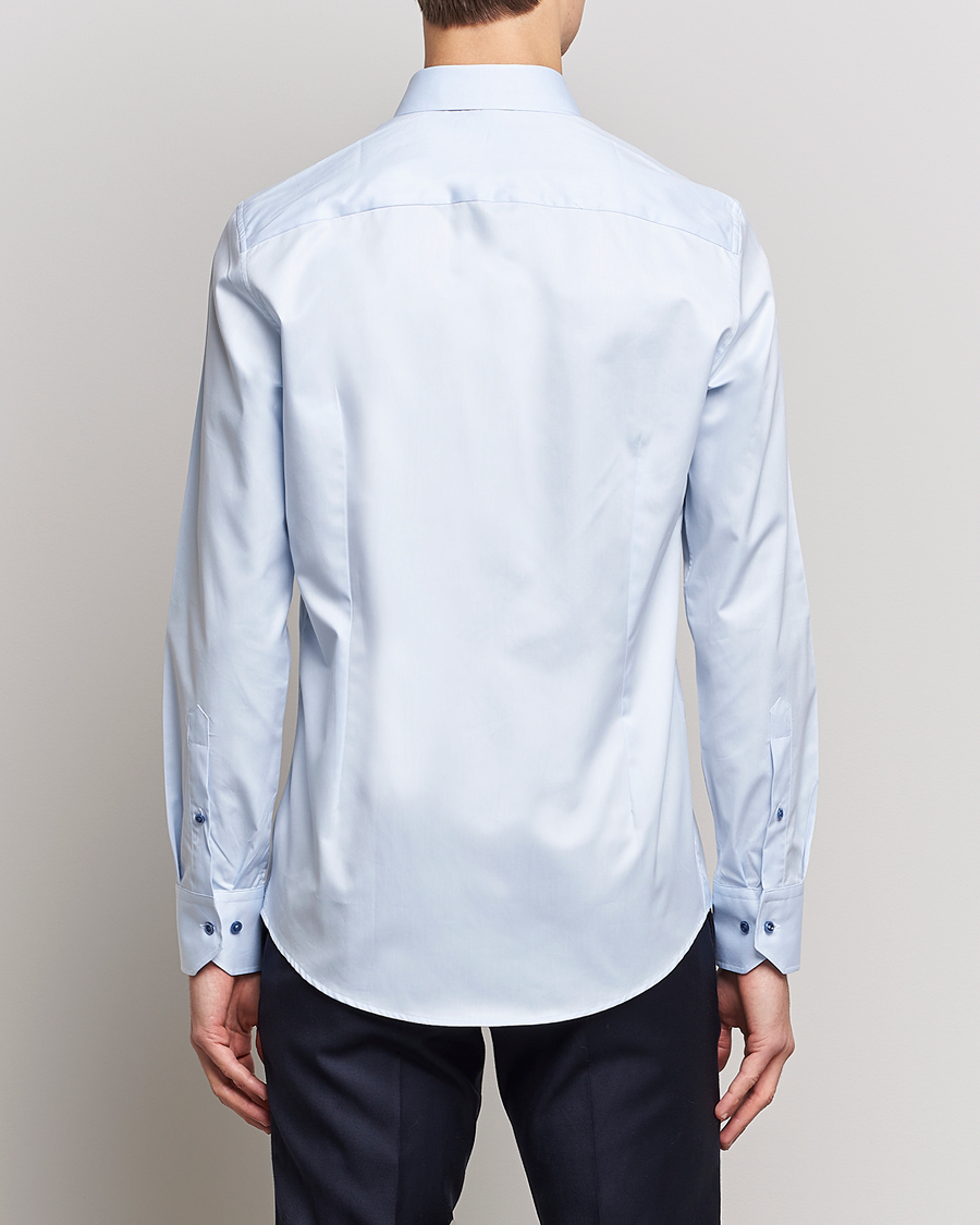 Herr | Skjortor | Stenströms | Slimline Cut Away Contrast Shirt Blue