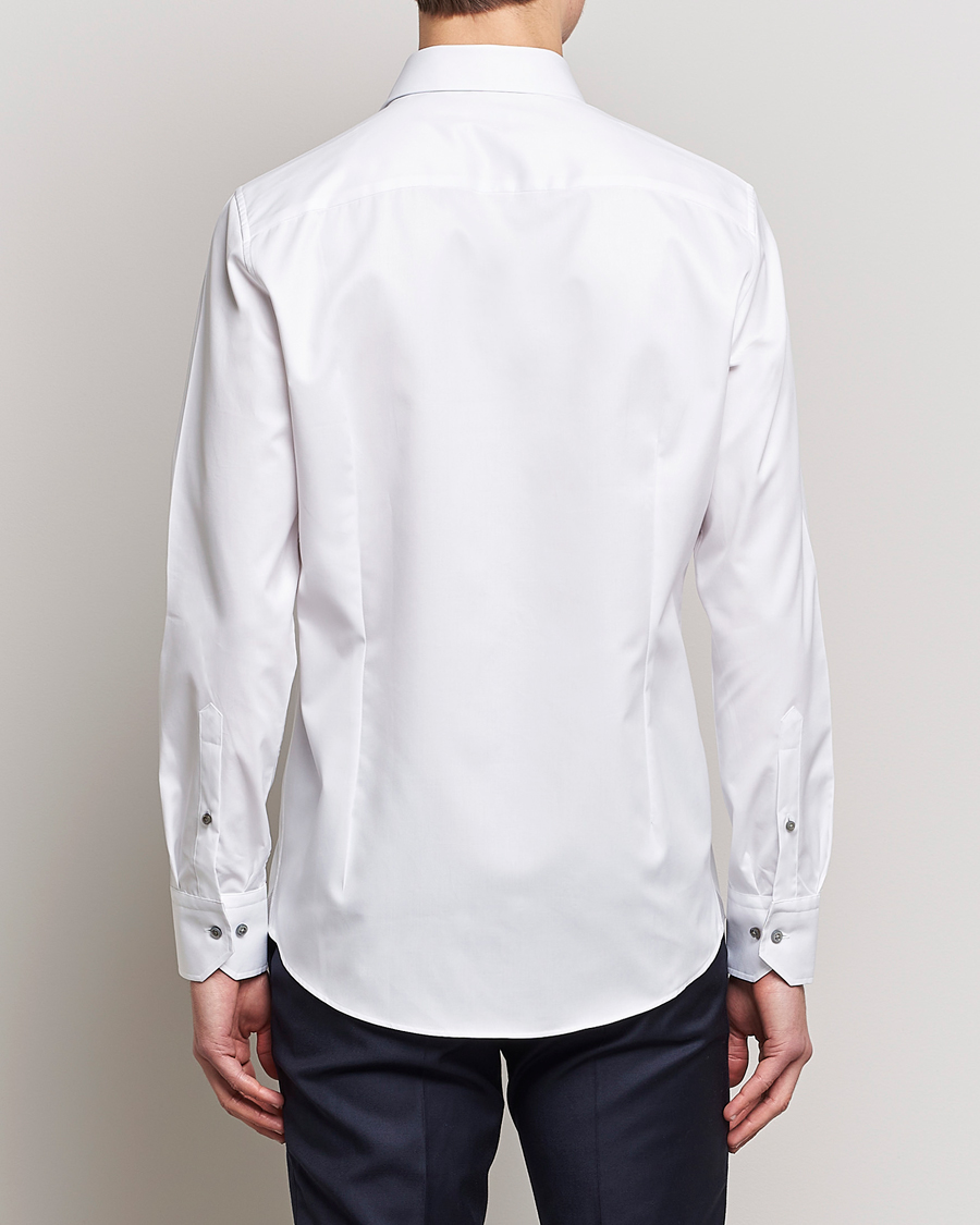 Herr | Skjortor | Stenströms | Slimline Cut Away Contrast Shirt White