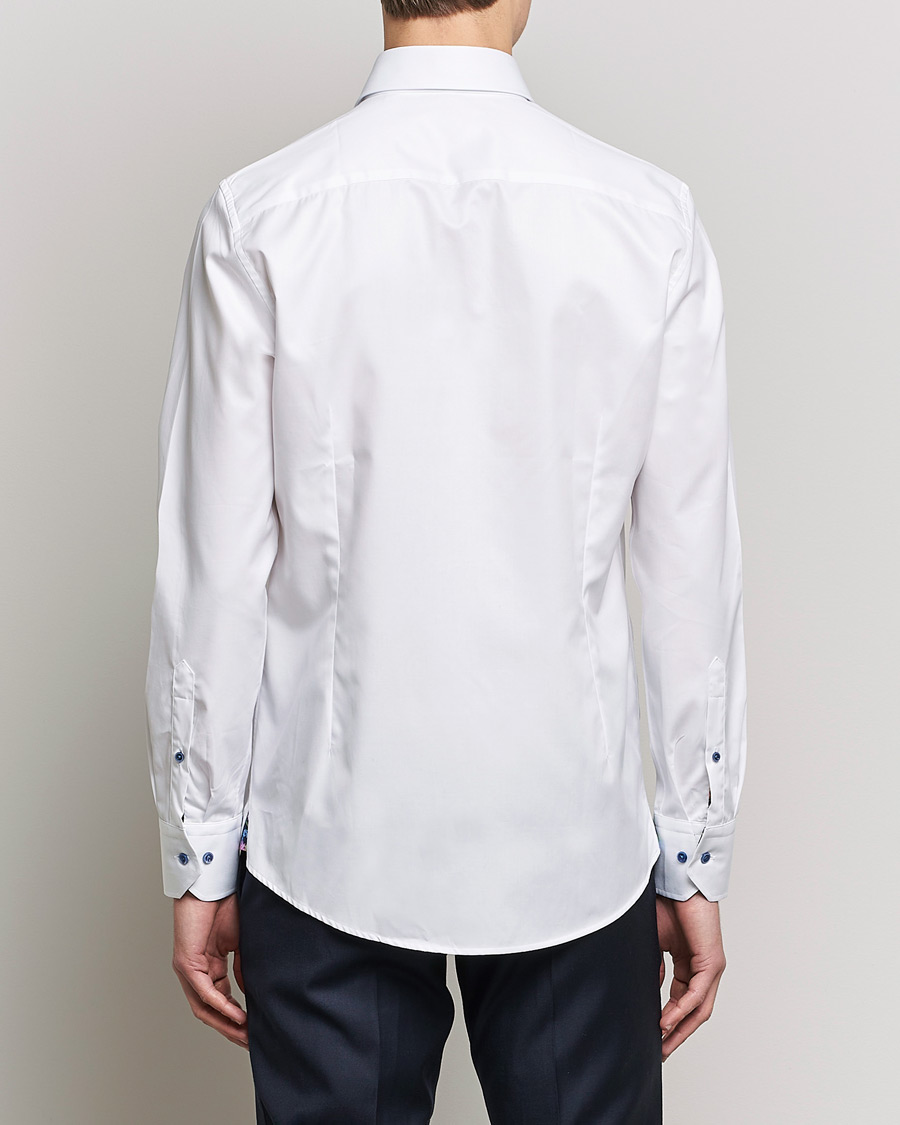 Herr | Skjortor | Stenströms | Slimline Cut Away Contrast Shirt White