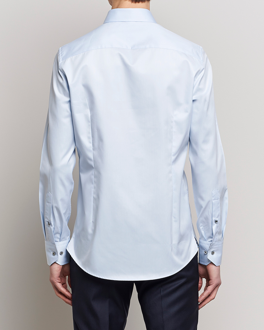Herr | Skjortor | Stenströms | Slimline Cut Away Contrast Shirt Blue