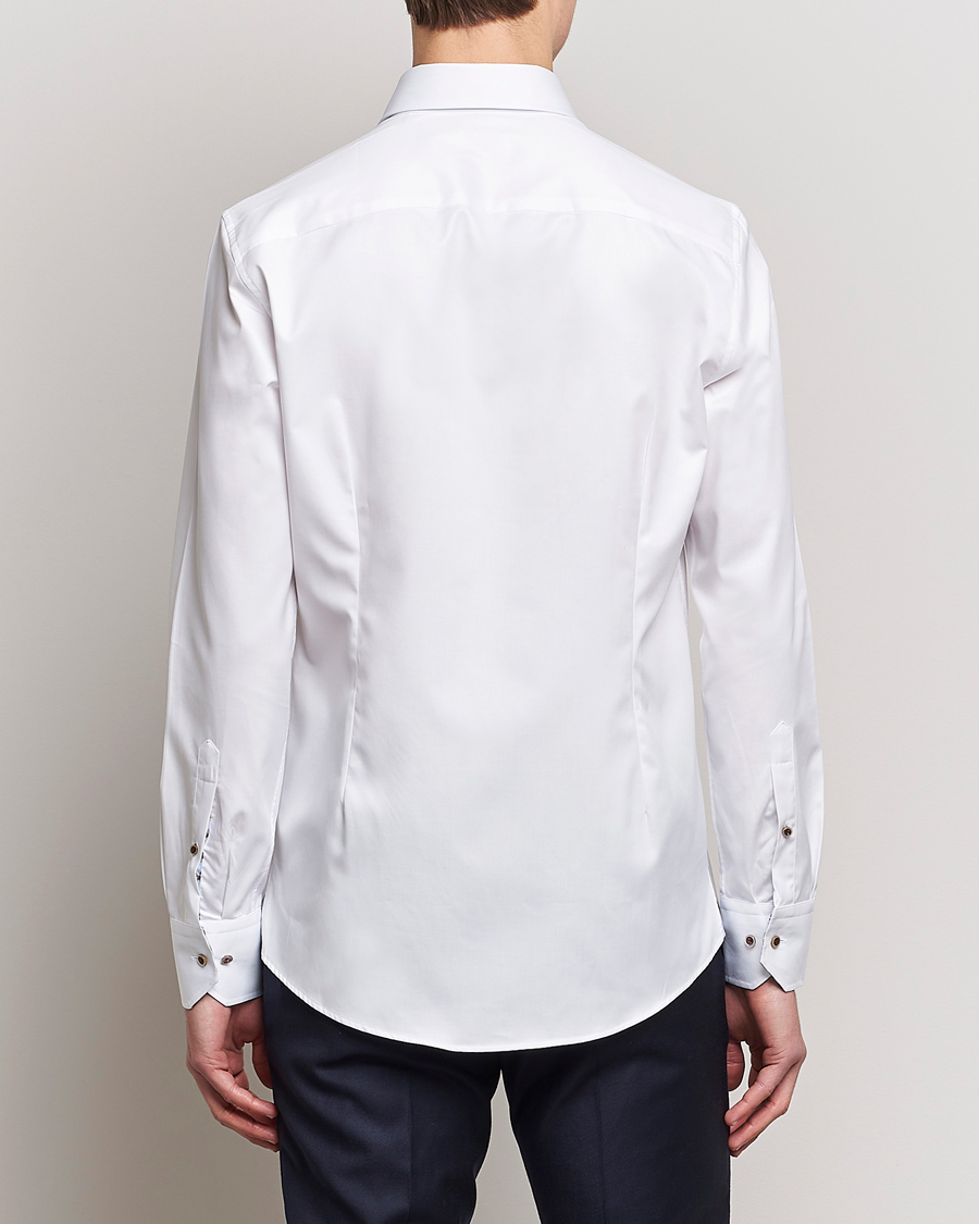 Herr | Skjortor | Stenströms | Slimline Cut Away Contrast Shirt White