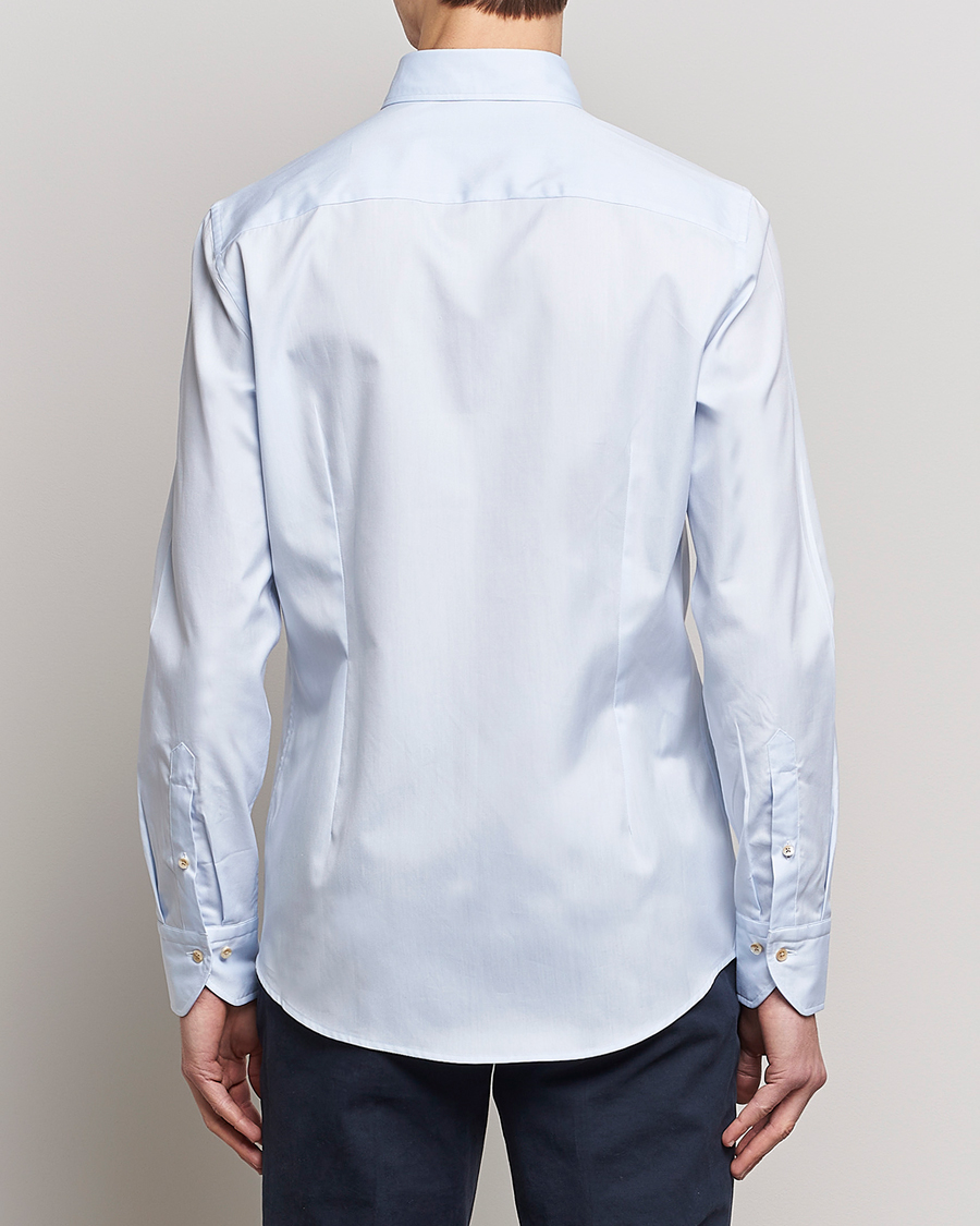 Herr | Skjortor | Stenströms | Slimline Button Down Pinpoint Oxford Shirt Blue