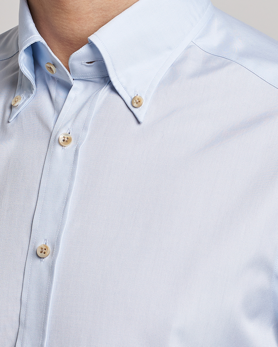 Herr | Skjortor | Stenströms | Slimline Button Down Pinpoint Oxford Shirt Blue