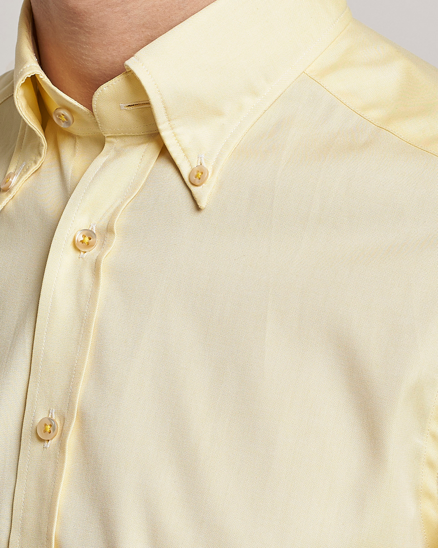 Herr | Skjortor | Stenströms | Slimline Button Down Pinpoint Oxford Shirt Yellow
